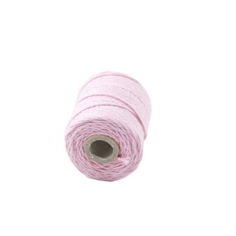 Pelote corde macramé coton rose clair 50g 1mmx65m