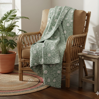 Boutis Indien sauge 230x250cm