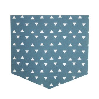 Poche thermocollante bleue 2-en-1 triangle