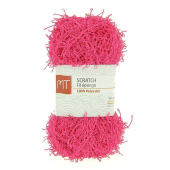 Pelote fil à tricoter MT Scratch rose
