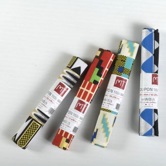  Coupon de tissu surprise wax enduit 55 X 68 cm