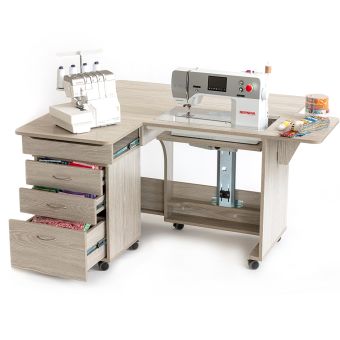 Table de couture : "Quilter's dream" : couleur hêtre : 127x53.5x76 cm