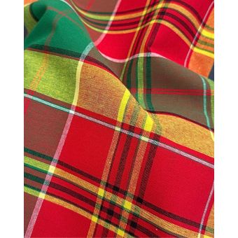 Tissu Madras Antillais Guadeloupe - par 50cm - 9 Coloris 150g/m² Oeko-Tex®
