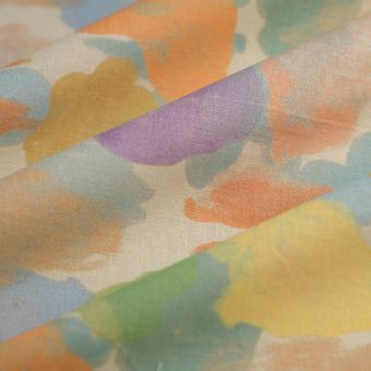 Tissu cretonne Blurred pastel multicolore