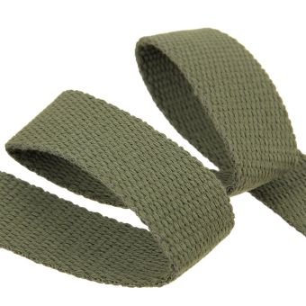 Sangle coton renforcée kaki 30mm