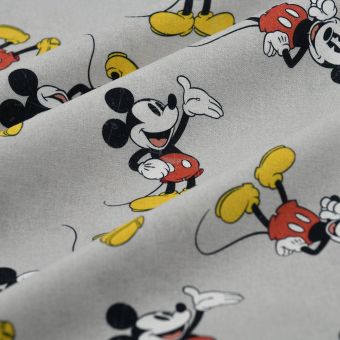 Tissu bachette licence Mickey écru
