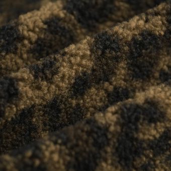 Tissu bouclette léopard brun