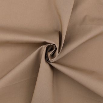 Tissu popeline coton Poppie unie taupe