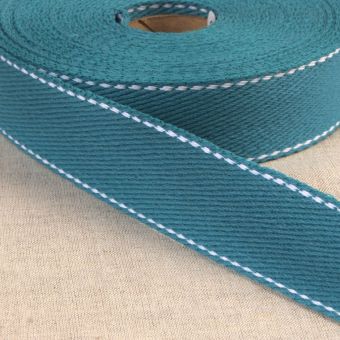 Sangle point sellier bleu canard 30mm