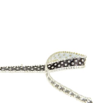 Ruban thermocollant noir à strass 13 mm