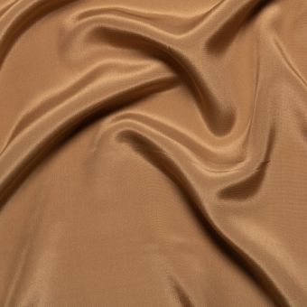 Tissu crêpe de soie uni caramel