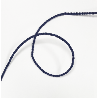 Cordon bocca mat 3mm /bobine 25 m couleur marine