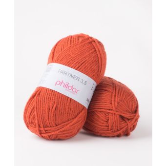 Pelote de fil à tricoter Partner 3,5 potiron - Phildar