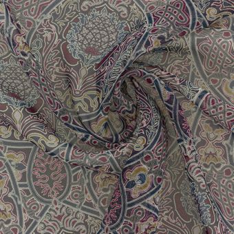 Tissu Liberty soie satin bleu