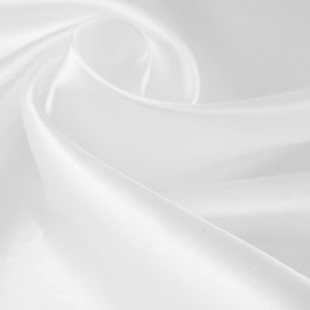 Tissu satin Lala uni blanc