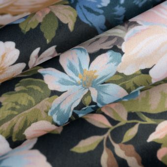 Tissu velours imprimé splendide multicolore