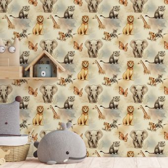 Papier peint - Animaux de la savane