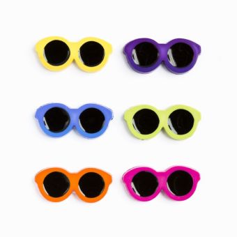 Sachet boutons fantaisie lunettes de soleil multicolore