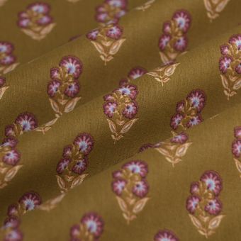 Tissu cretonne flow adi kaki 