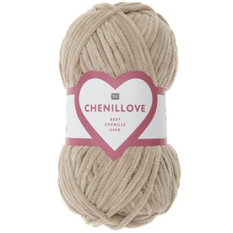 Fil à crocheter Chenillove beige 011 110m - Rico Design