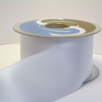 Ruban Galon Satin Double Face 50mm - Blanc