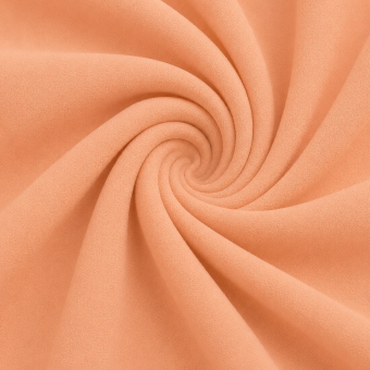 Tissu crêpe georgette polyester léger uni corail Fait en Italie