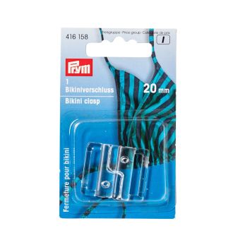 Clips pour bikinis et ceintures, 20mm, transparent
