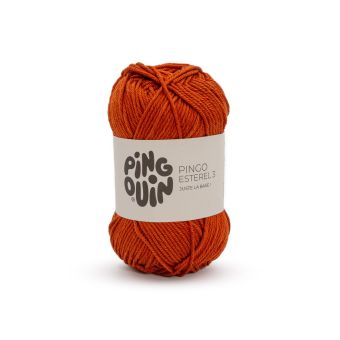 Pelote de fil à tricoter Pingo Esterel 3  terre cuite