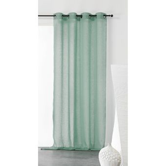 Voilage uni et tamisant en poly/lin - 150 x 240 cm