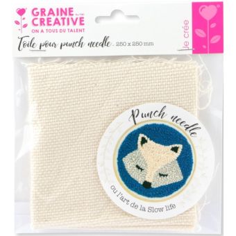 Graine Créative - Toile Pour Punch Needle 25 x 25 cm