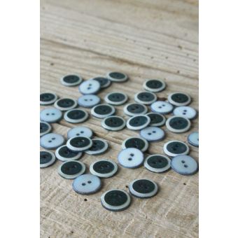 Lot de 5 boutons Duo dark lagune 12 mm