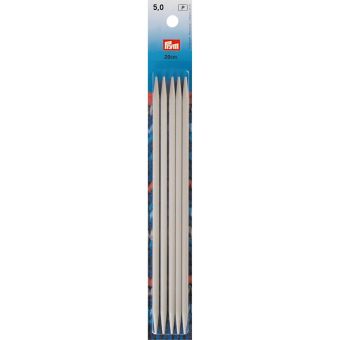 Aiguilles à tricoter doubles pointes, gris perle ou gris