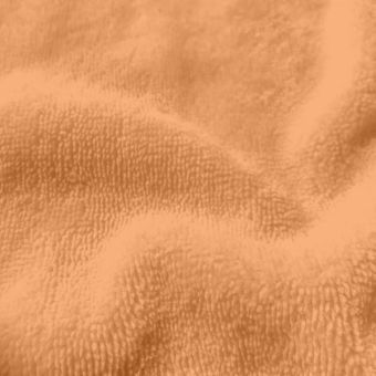 Tissu éponge bambou douce uni melon orange