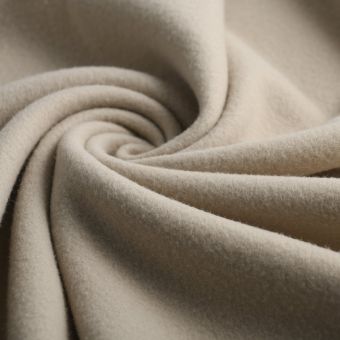 Tissu polaire uni recyclé beige