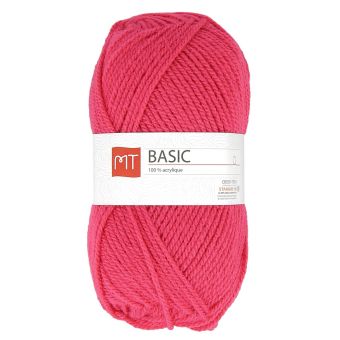 Pelote de fil à tricoter MT basic rose