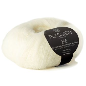 Pelotes De Laine Plassard Écume Blanc - Aiguilles 6/8 - Laine Naturelle - Neuf