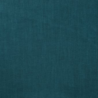 Tissu Lin uni bleu canard Livino