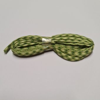 Cordon spaghetti 7 mm x 2 m vichy vert pomme