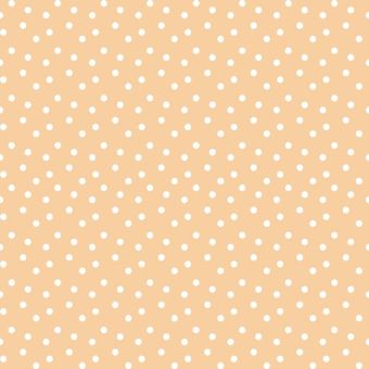 Tissu Satin de Coton Pois Orange Pastel, coupon 1m x laize (160cm)