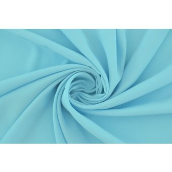 Coupon 300x143cm de Crêpe de chine en soie mélangée céleste