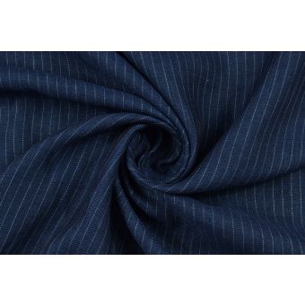 Coupon 300x154cm de Twill de pur lin bleu craie