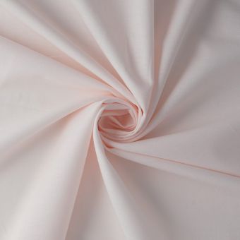 Popeline coton bio unie rose clair
