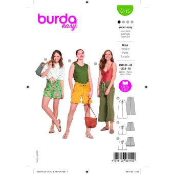 Patron Burda 6115 pantalon du 34 au 44