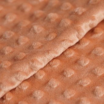 Tissu polaire minky orange marsala