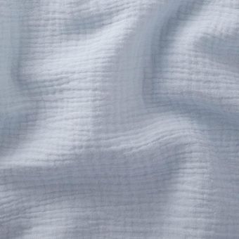 Tissu double gaze Gaby uni bleu glacier