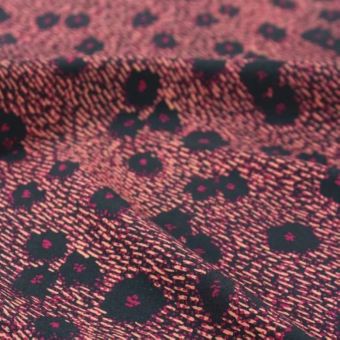 Tissu popeline de viscose Punti bleu - Eglantine et Zoé