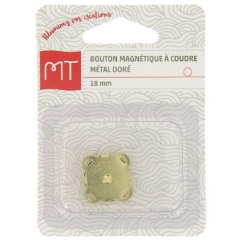 Bouton magnétique à coudre 18mm or x1