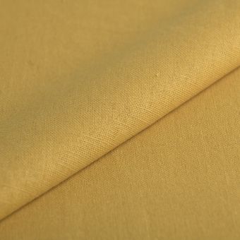 Tissu lin lavé Cordoue moutarde
