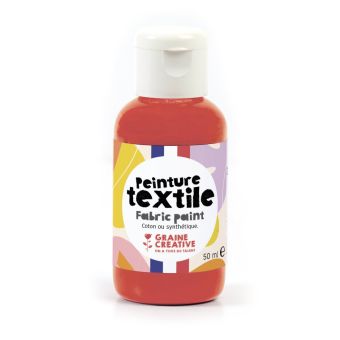 Peinture textile rouge pot 50mL - Origine France