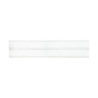 Élastique boutonnière blanc 19mm